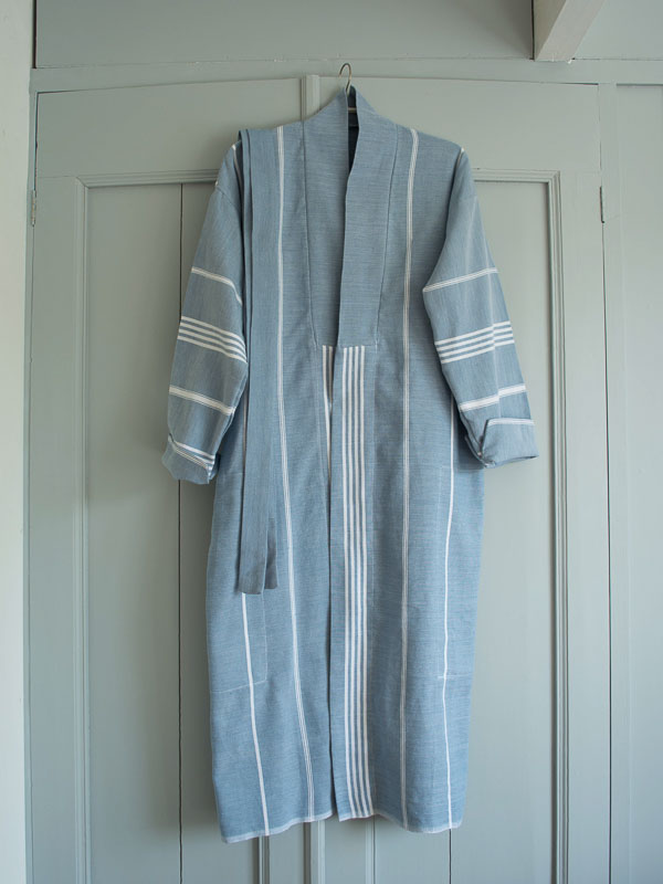 hammam bathrobe size XS/S, jeans blue